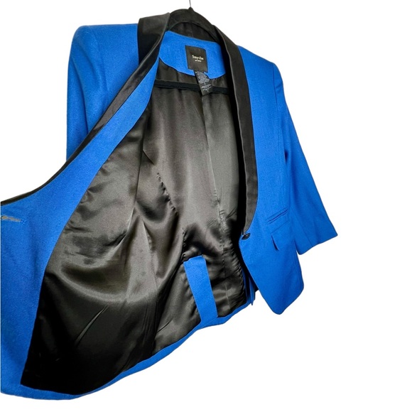 Smythe Shawl-Collar Blazer in Blue Size 8 - Picture 8 of 12